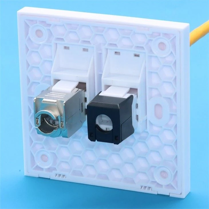 2 Port Cat6 Ethernet Wall Plate