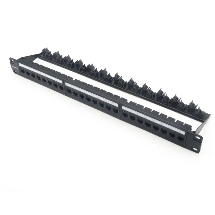 Engineering 24-port Cat6A UTP Toolless Straight-Through Patch Panel