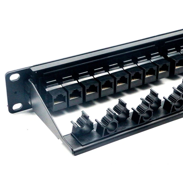 Engineering 24-port Cat6A UTP Toolless Straight-Through Patch Panel