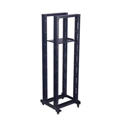 Rack aperto a doppia fila da 19 "42U con caster girevole
