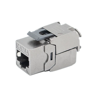 Jack CAT6A STP Rj45 senza attrezzi Jack Keystone schermato a 180 gradi