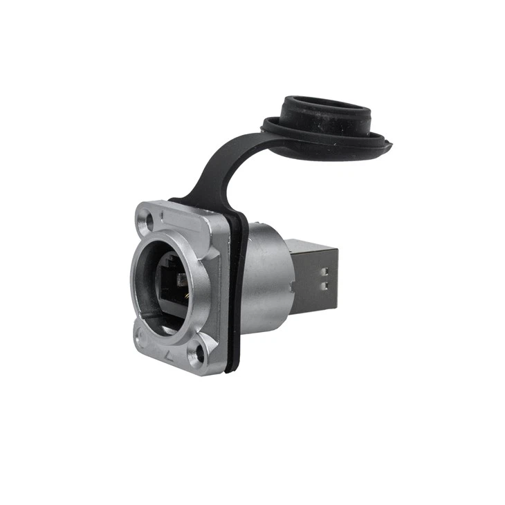 D-shape Panel Waterproof Connector | Uniform Metal Flange | D-style Installation Size