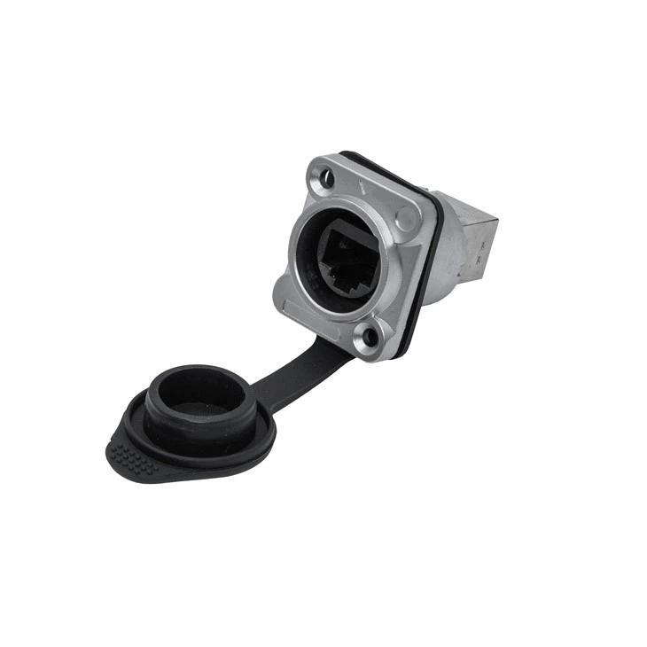 Connettore impermeabile del pannello a forma di D|Flangia di metallo uniforme|Dimensione dell'installazione in stile D.