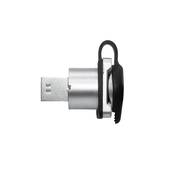 D-shape Panel Waterproof Connector | Uniform Metal Flange | D-style Installation Size