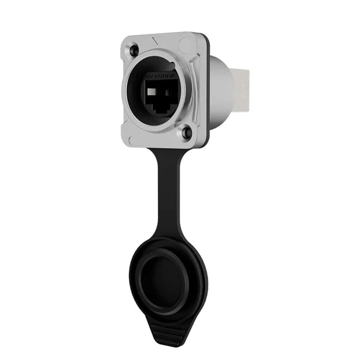 D-shape Panel Waterproof Connector | Uniform Metal Flange | D-style Installation Size