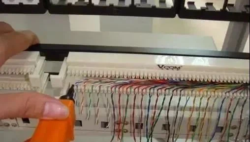 use a 110 punch-down tool to secure the wire connections, and trim any excess wire that extends beyond the slots. use a 110 punch-down tool to secure the wire connections, and trim any excess wire that extends beyond the slots.