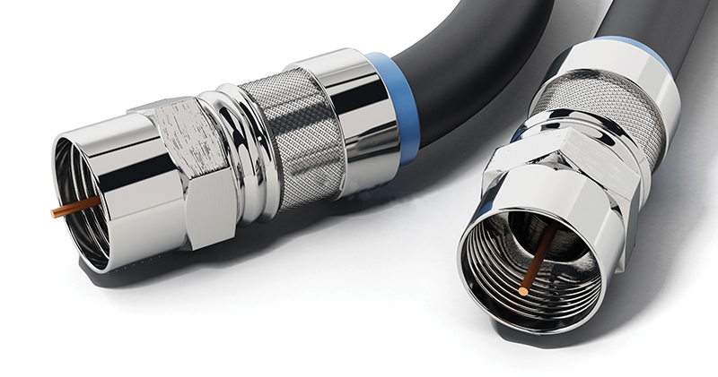 The appearance of a coaxial cable The appearance of a coaxial cable